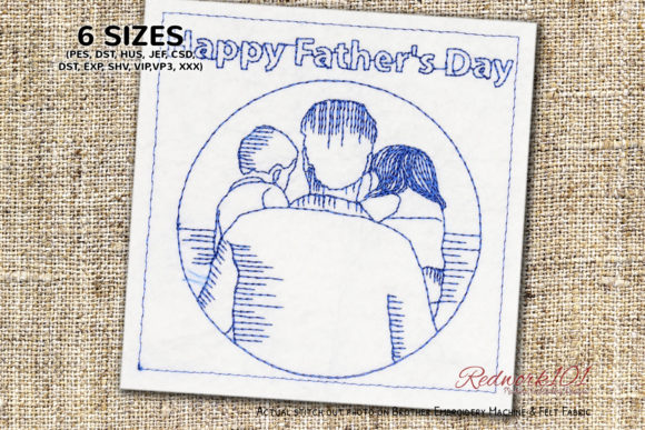 Father's Day Girl and Boy Redwork Design Review