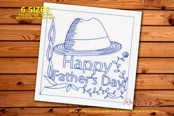 Fathers Day Hat Redwork: A Seller's Review