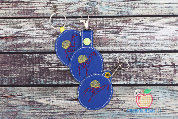 Giraffe Cartoon Style Keyfob Keychain