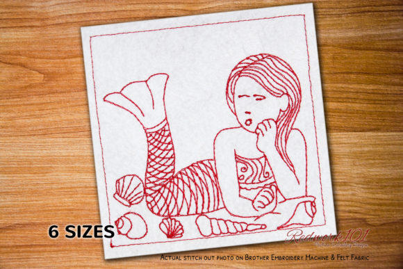 Mermaid Thinking Lineart: An Embroidery Seller's Review