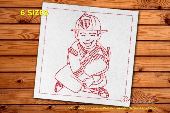Smiling Fire Fighter Bluework Design Review