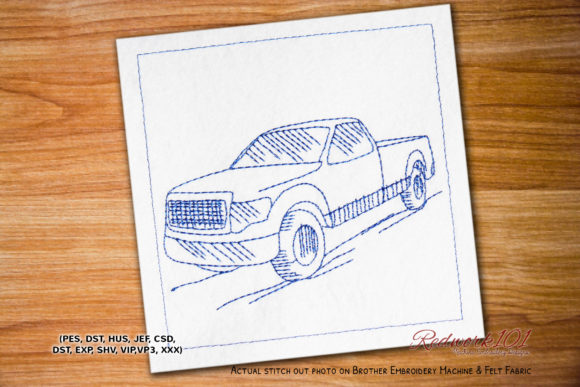 Truck Side View Redwork – A Designer’s First Look