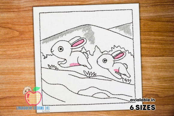 Two Bunnies Running on Grass Review
